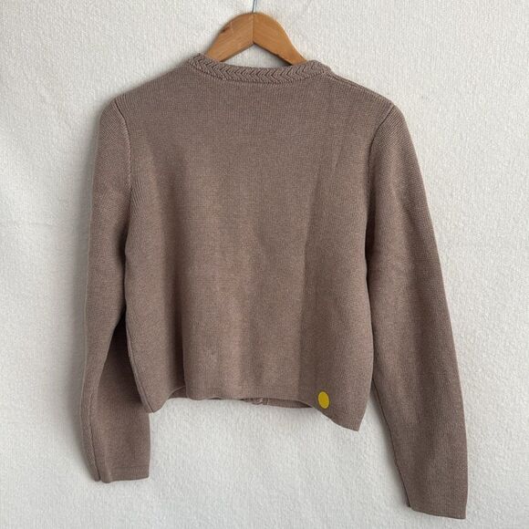 J Crew Lady Jacket Cardigan Womens Medium in Dark Camel NWT - Picture 2 of 9